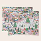Snowy Mountain Town  A Winter Wonderland Placemat Gallery Image 1