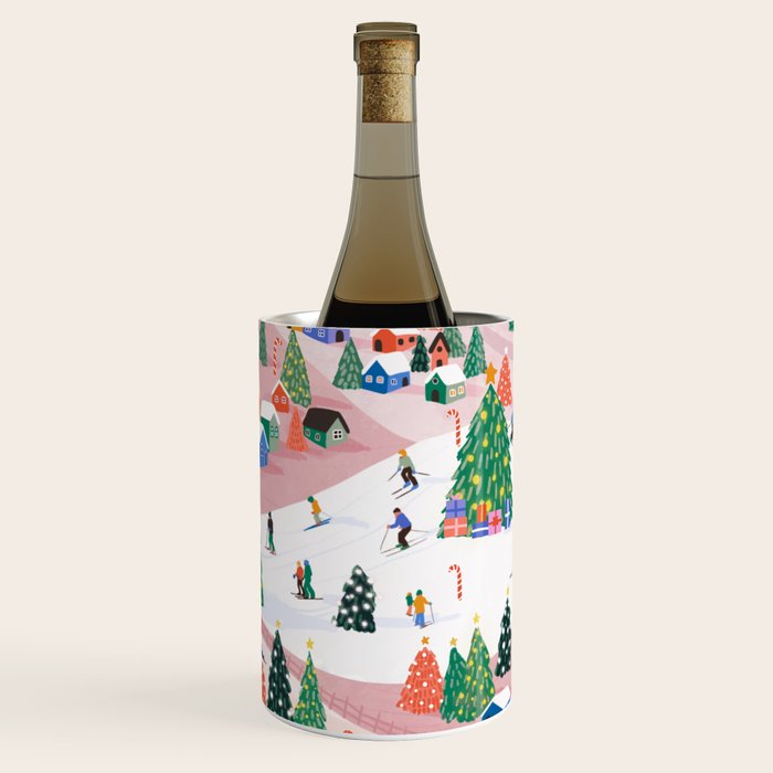 Snowy Mountain Town  A Winter Wonderland Wine Chiller Gallery Image 1