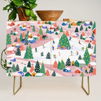 Snowy Mountain Town  A Winter Wonderland Credenza Gallery Image 1