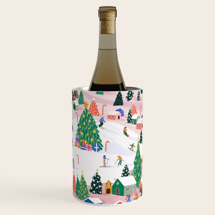 Snowy Mountain Town  A Winter Wonderland Wine Chiller Gallery Image 3