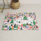 Snowy Mountain Town  A Winter Wonderland Rug Gallery Image 1