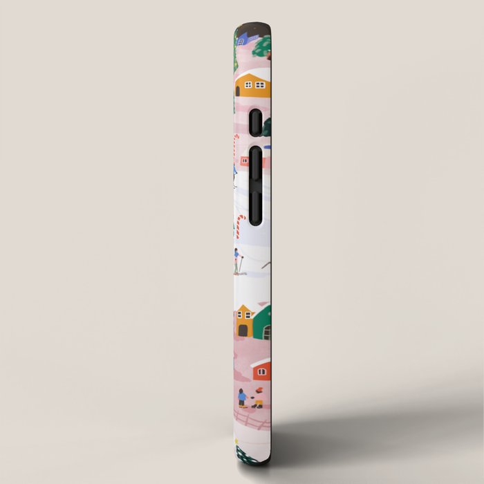 Snowy Mountain Town  A Winter Wonderland iPhone Case Gallery Image 2