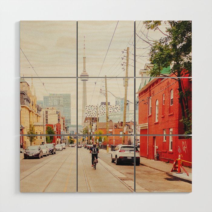 Vintage Toronto CN Tower Wood Wall Art Gallery Image 1