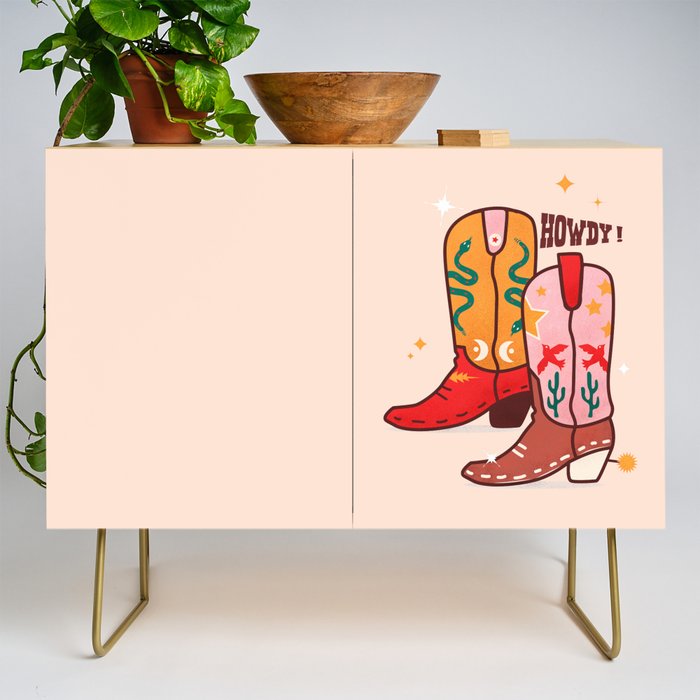 Howdy! Cowboy Boots Credenza Gallery Image 1