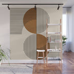 Abstraction_SUNSHINE_BALANCE_YINYANG_LINE_POP_ART_0630A Wall Mural Gallery Image 1