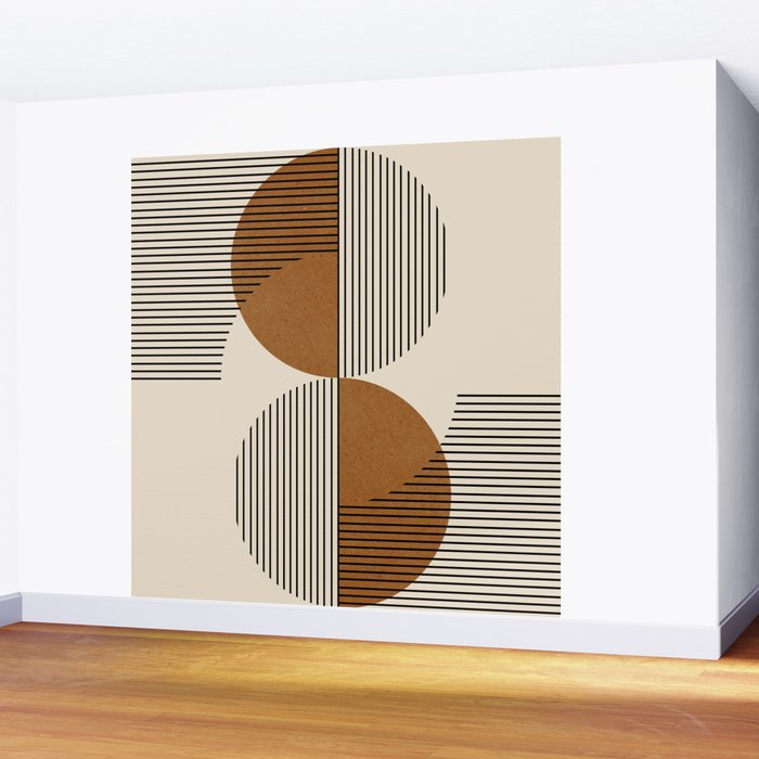 Abstraction_SUNSHINE_BALANCE_YINYANG_LINE_POP_ART_0630A Wall Mural Gallery Image 2