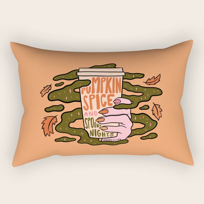 Pumpkin Spice and Spooky Nights Rectangular Pillow Gallery Image 2