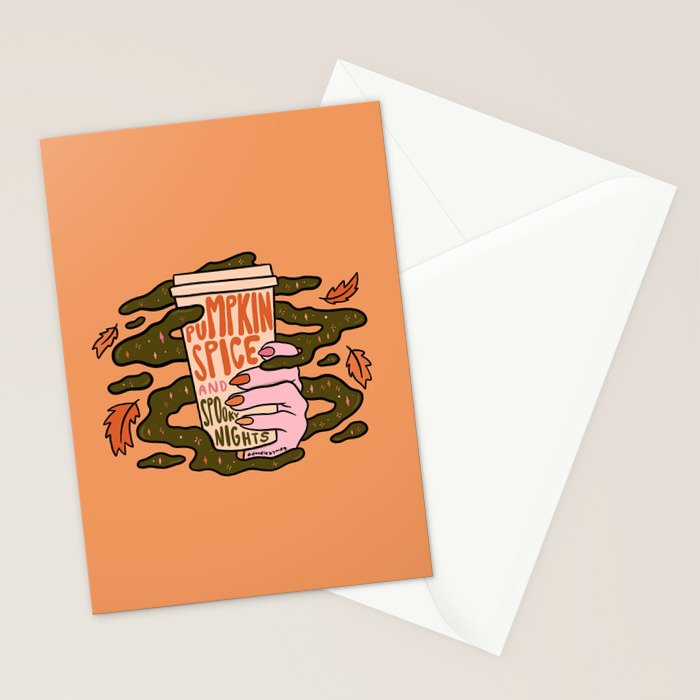 Pumpkin Spice and Spooky Nights Stationery Card Gallery Image 2