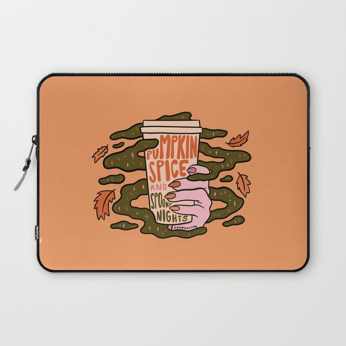 Pumpkin Spice and Spooky Nights Laptop Sleeve Gallery Image 1