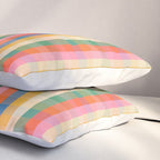 Colourful Rainbow Stripe Plaid Pattern Pillow Sham Gallery Image 3