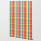 Colourful Rainbow Stripe Plaid Pattern Wallpaper Gallery Image 2