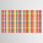 Colourful Rainbow Stripe Plaid Pattern Tablecloth Gallery Image 2