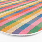 Colourful Rainbow Stripe Plaid Pattern Bath Mat Gallery Image 3