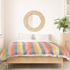 Colourful Rainbow Stripe Plaid Pattern Duvet Cover Gallery Image 3