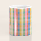 Colourful Rainbow Stripe Plaid Pattern Coffee Mug Gallery Image 4