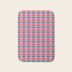 Retro Christmas Triangle Checkerboard Pattern Bath Mat Gallery Image 1