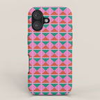 Retro Christmas Triangle Checkerboard Pattern iPhone Case Gallery Image 1