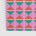 Retro Christmas Triangle Checkerboard Pattern Poster Gallery Image 3