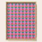 Retro Christmas Triangle Checkerboard Pattern Serving Tray Gallery Image 1