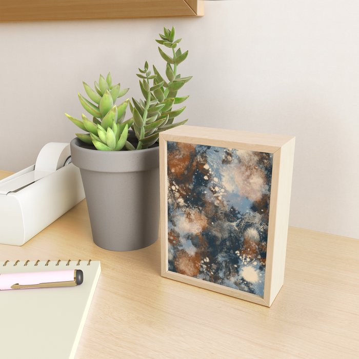 Earth watercolor splashes 2 Mini Art Print Gallery Image 2