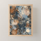 Earth watercolor splashes 2 Mini Art Print Gallery Image 1