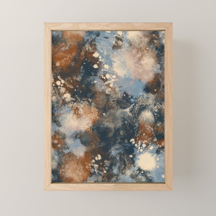 Earth watercolor splashes 2 Mini Art Print Gallery Image 1