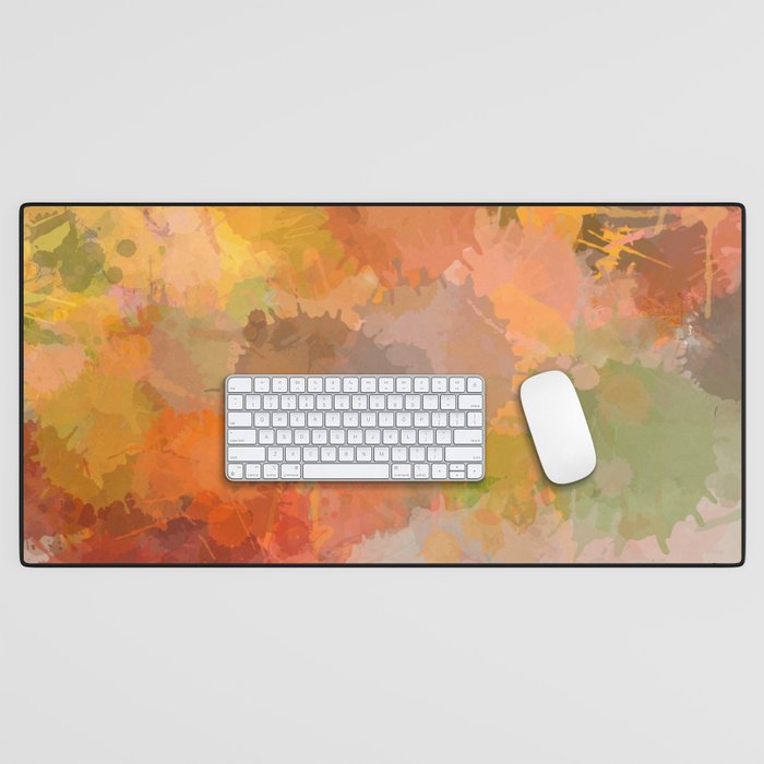 Modern contemporary Yellow Orange Abstract Desk Mat Gallery Image 1
