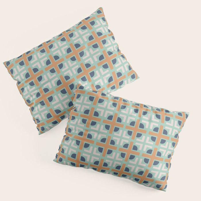 Retro Tile Pillow Sham Gallery Image 1