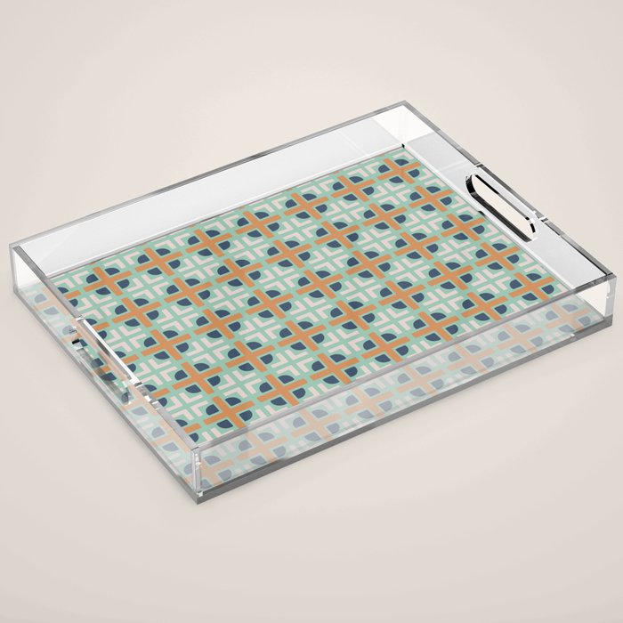 Retro Tile Acrylic Tray Gallery Image 1