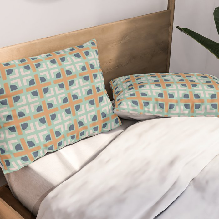 Retro Tile Pillow Sham Gallery Image 2