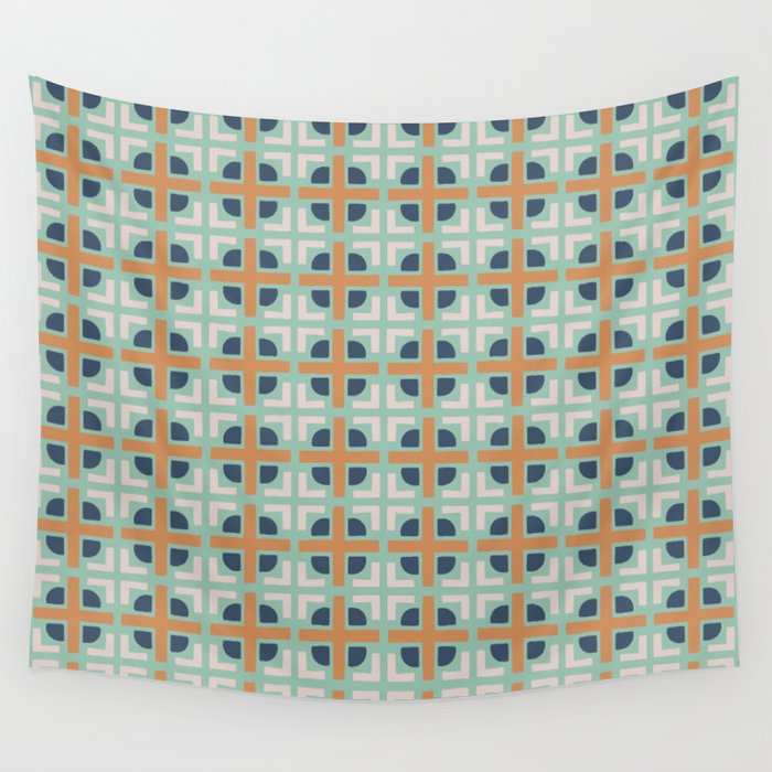 Retro Tile Wall Tapestry Gallery Image 1