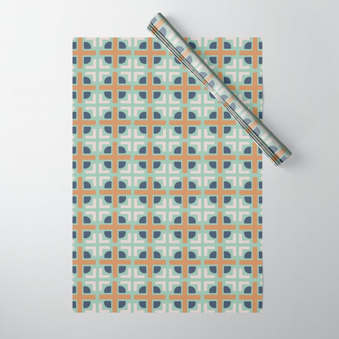Retro Tile Wrapping Paper Gallery Image 1
