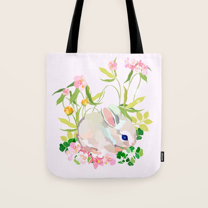 springtime bunny Tote Bag Gallery Image 1
