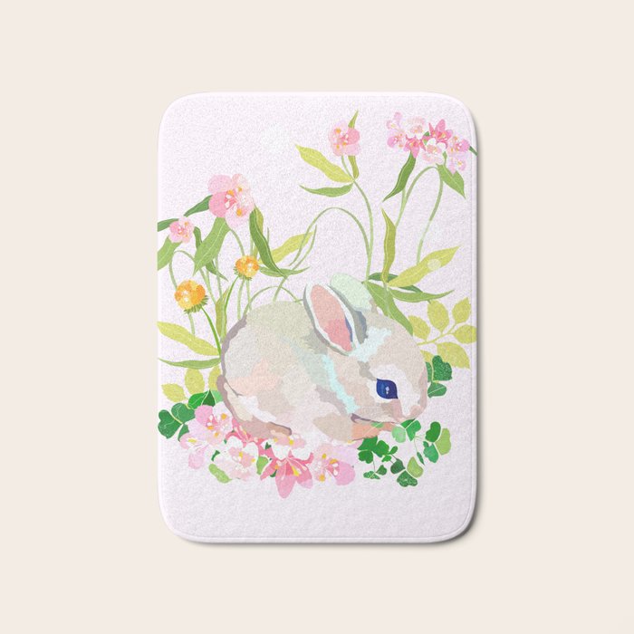 springtime bunny Bath Mat Gallery Image 1