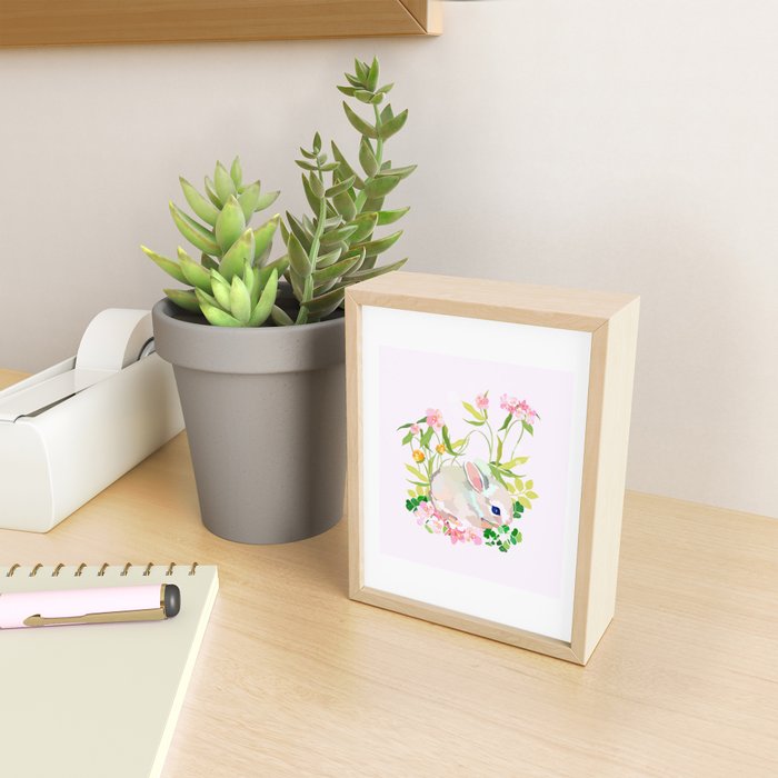 springtime bunny Mini Art Print Gallery Image 2