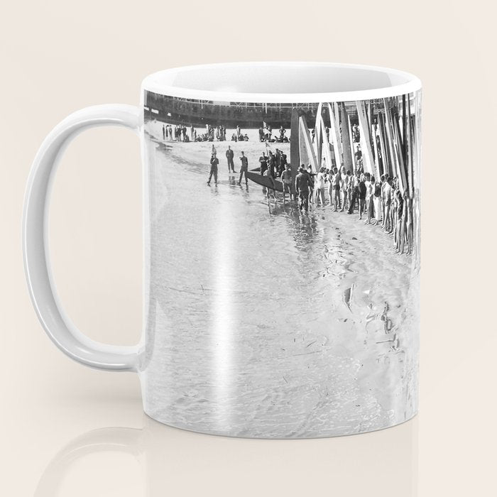 Long Beach Surf Contest 1930s Coffee Mug Gallery Image 3
