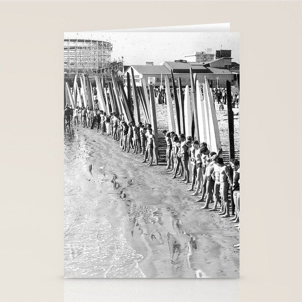 Long Beach Surf Contest 1930s Stationery Card Gallery Image 2