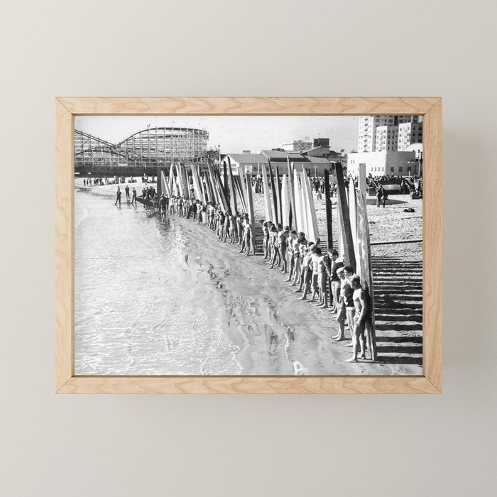 Long Beach Surf Contest 1930s Mini Art Print Gallery Image 1