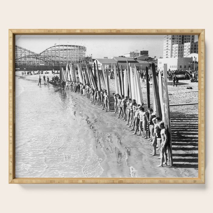 Long Beach Surf Contest 1930s Serving Tray Gallery Image 1