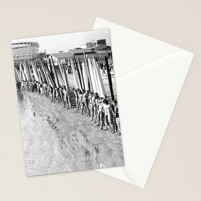 Long Beach Surf Contest 1930s Stationery Card Gallery Image 2