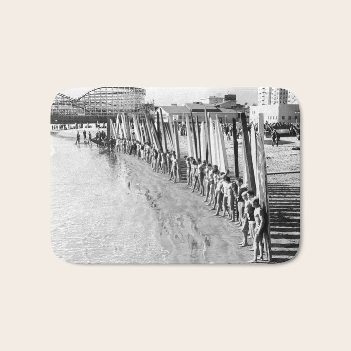 Long Beach Surf Contest 1930s Bath Mat Gallery Image 1