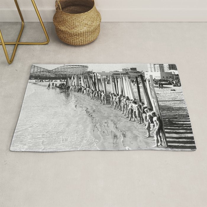 Long Beach Surf Contest 1930s Rug Gallery Image 1