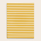 Colorful Stripes, Mustard Yellow and White, Abstract Art Notebook Gallery Image 4