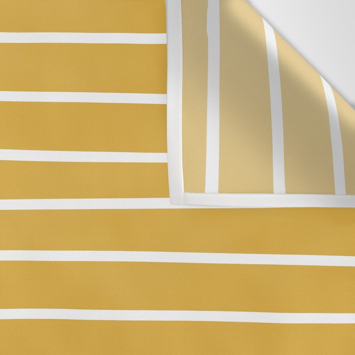 Colorful Stripes, Mustard Yellow and White, Abstract Art Wall Tapestry Gallery Image 3