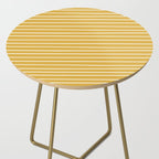Colorful Stripes, Mustard Yellow and White, Abstract Art Side Table Gallery Image 2