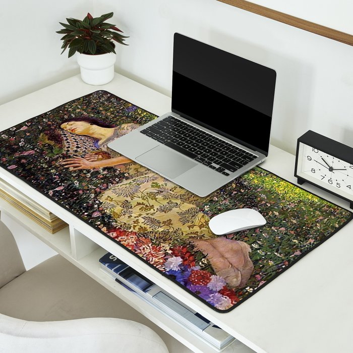 Felice Casorati âIl Sogno Del Melogranoâ (The Dream of the Pomegranate), 1912 Desk Mat Gallery Image 2