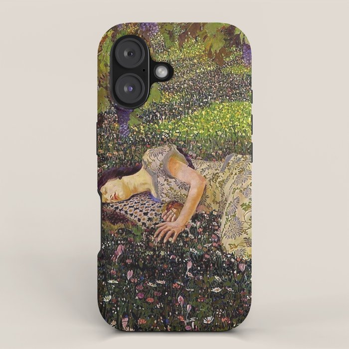 Felice Casorati âIl Sogno Del Melogranoâ (The Dream of the Pomegranate), 1912 iPhone Case Gallery Image 1
