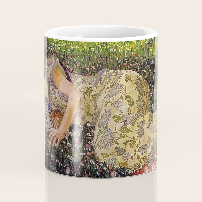 Felice Casorati âIl Sogno Del Melogranoâ (The Dream of the Pomegranate), 1912 Coffee Mug Gallery Image 4
