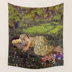 Felice Casorati âIl Sogno Del Melogranoâ (The Dream of the Pomegranate), 1912 Wall Tapestry Gallery Image 4