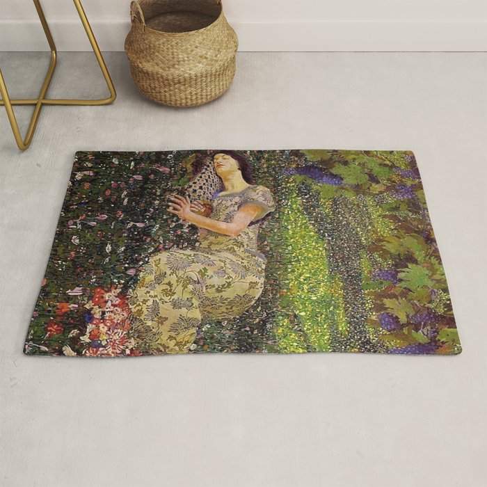 Felice Casorati âIl Sogno Del Melogranoâ (The Dream of the Pomegranate), 1912 Rug Gallery Image 1